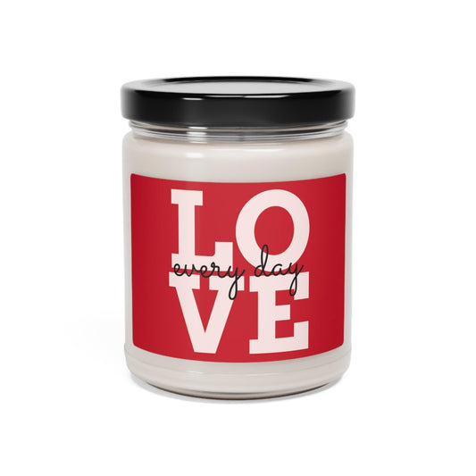 Red LOVE every day Valentine’s Day Scented Soy Candle, 9oz