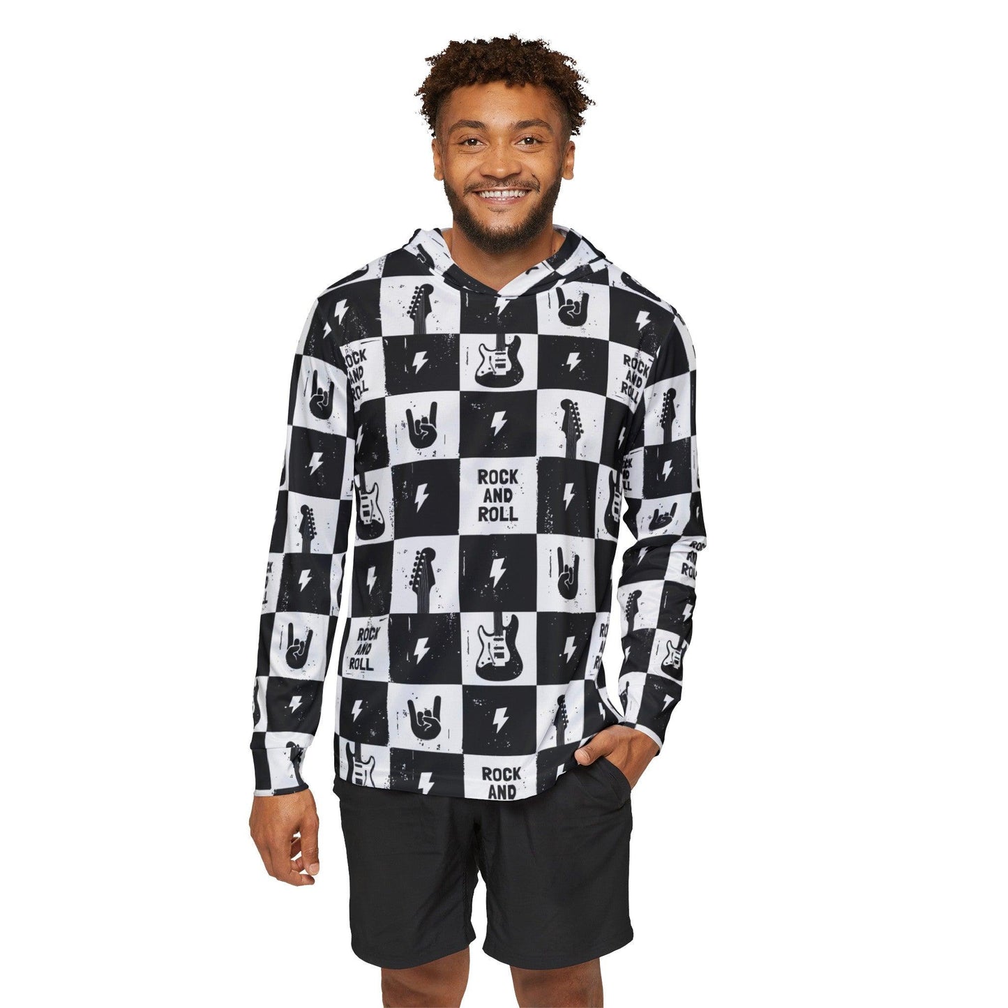 Rock And Roll Squares Men's Sports Warmup Hoodie