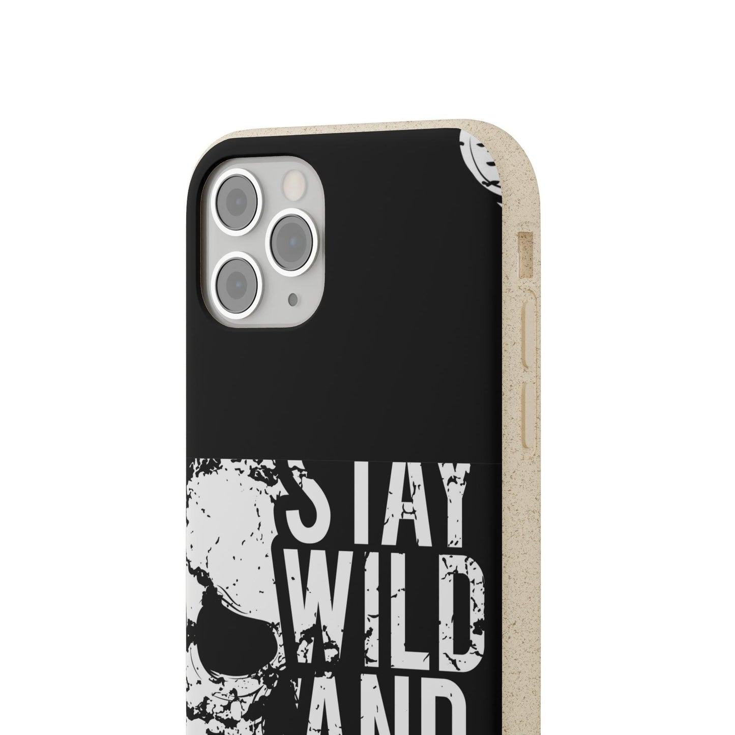 Stay Wild And Free Skull Biodegradable Cases