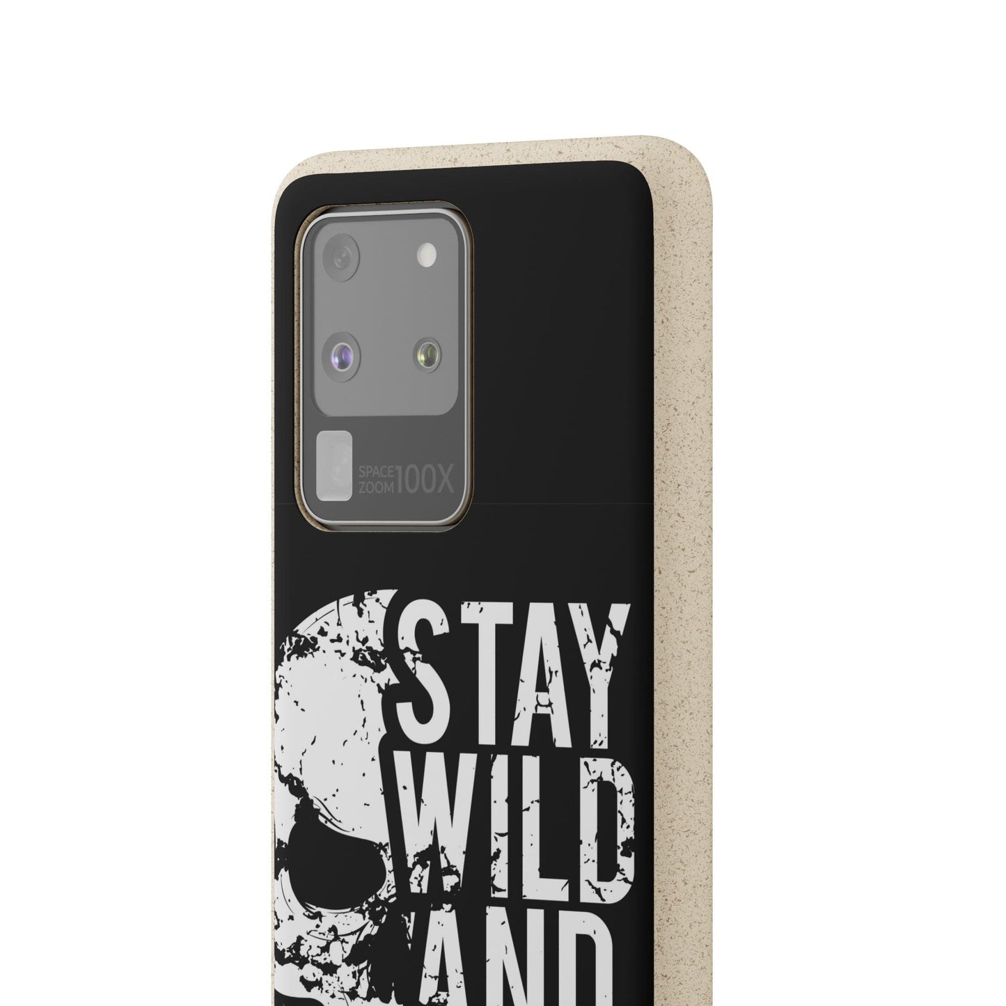 Stay Wild And Free Skull Biodegradable Cases