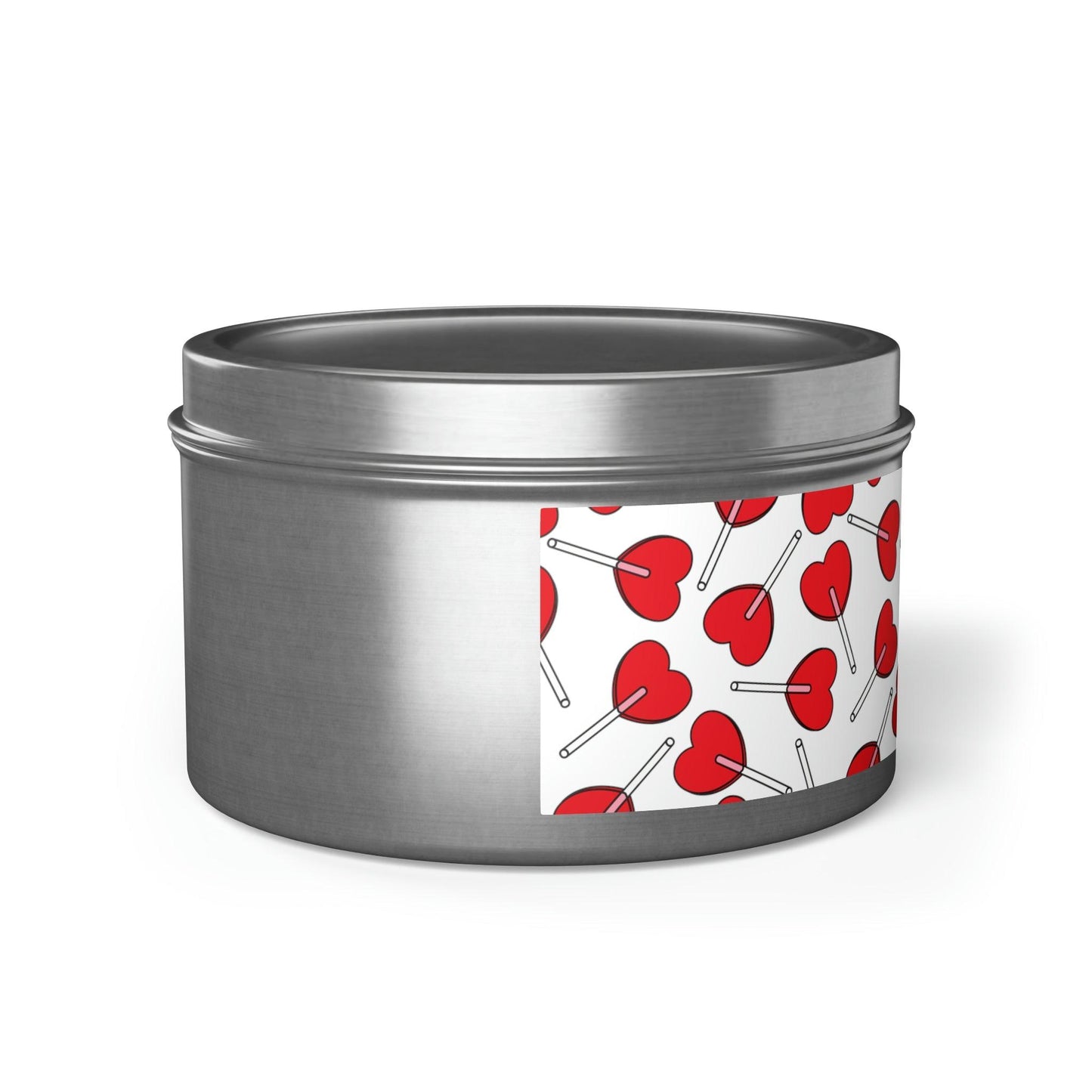 Heart Lollipop Valentine’s Day Suckers Tin Candles