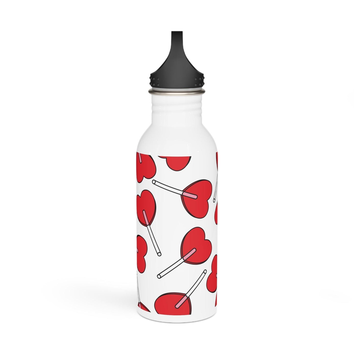 Heart Lollipops Valentine’s Day Stainless Steel Water Bottle