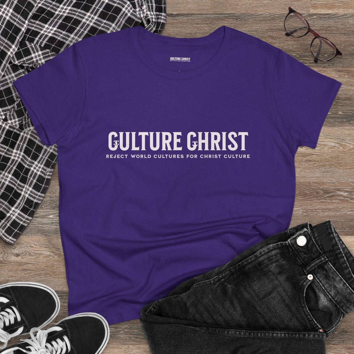 Culture Christ Tee — Christian Faith Graphic Women's T-Shirt