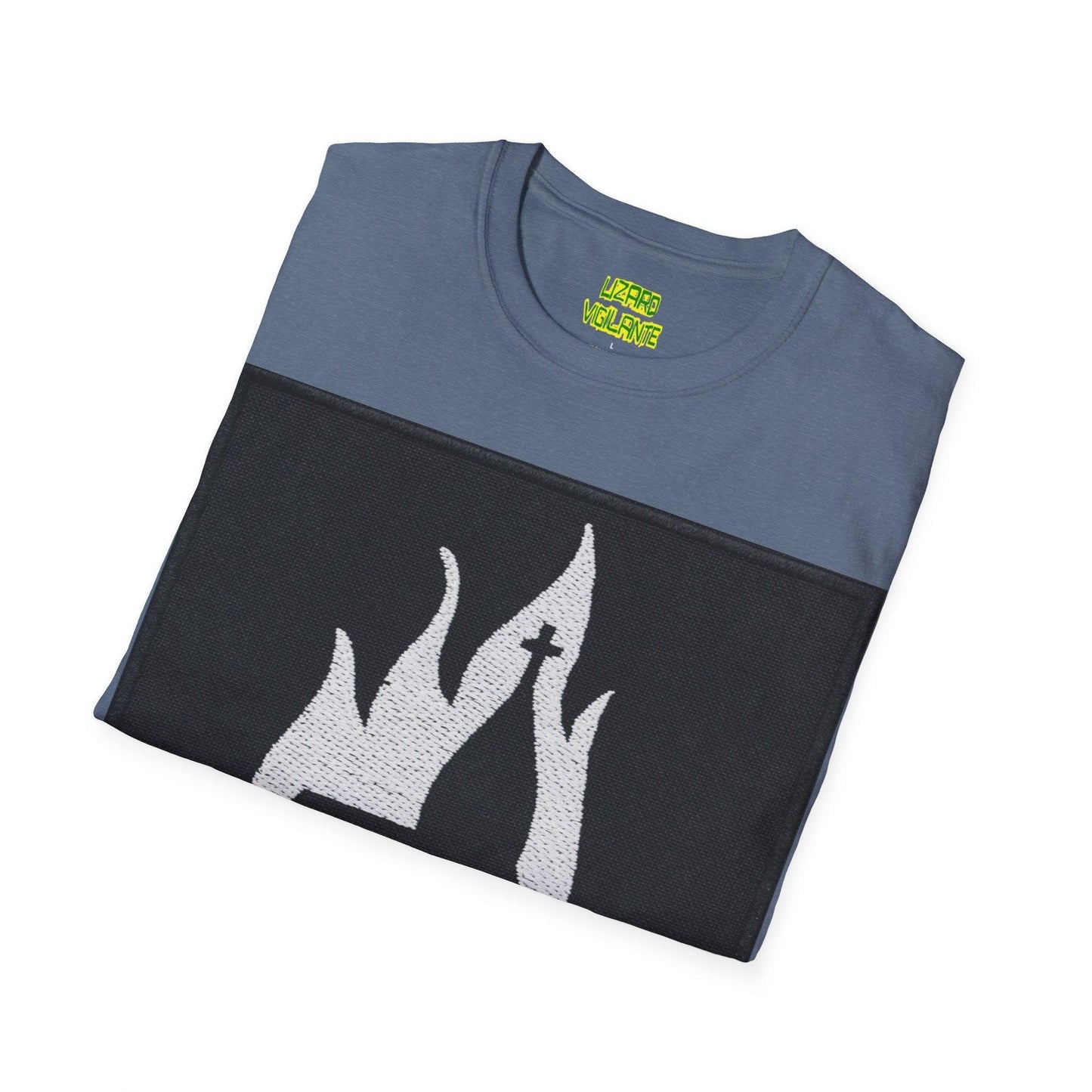 Black Metal Church Fire Unisex Softstyle T-Shirt