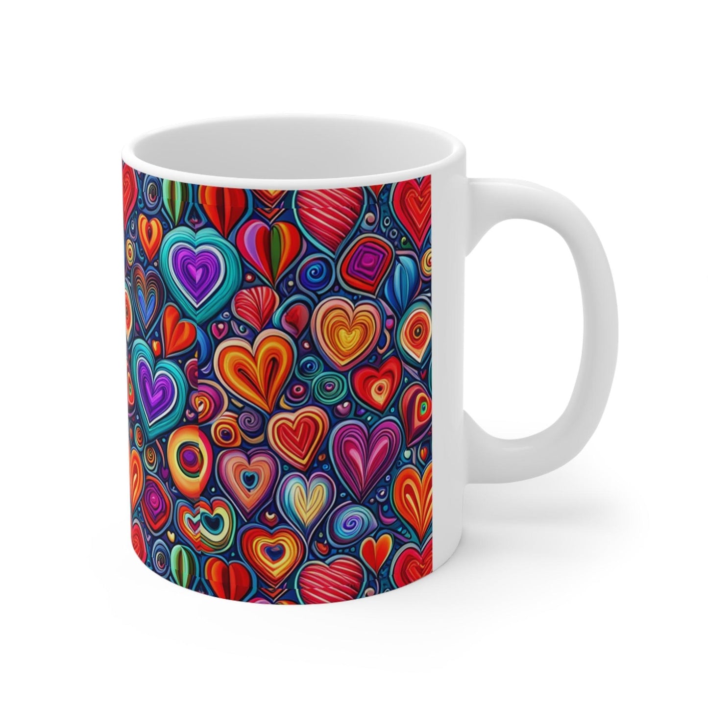 Much Love Ceramic Hearts Mug 11oz