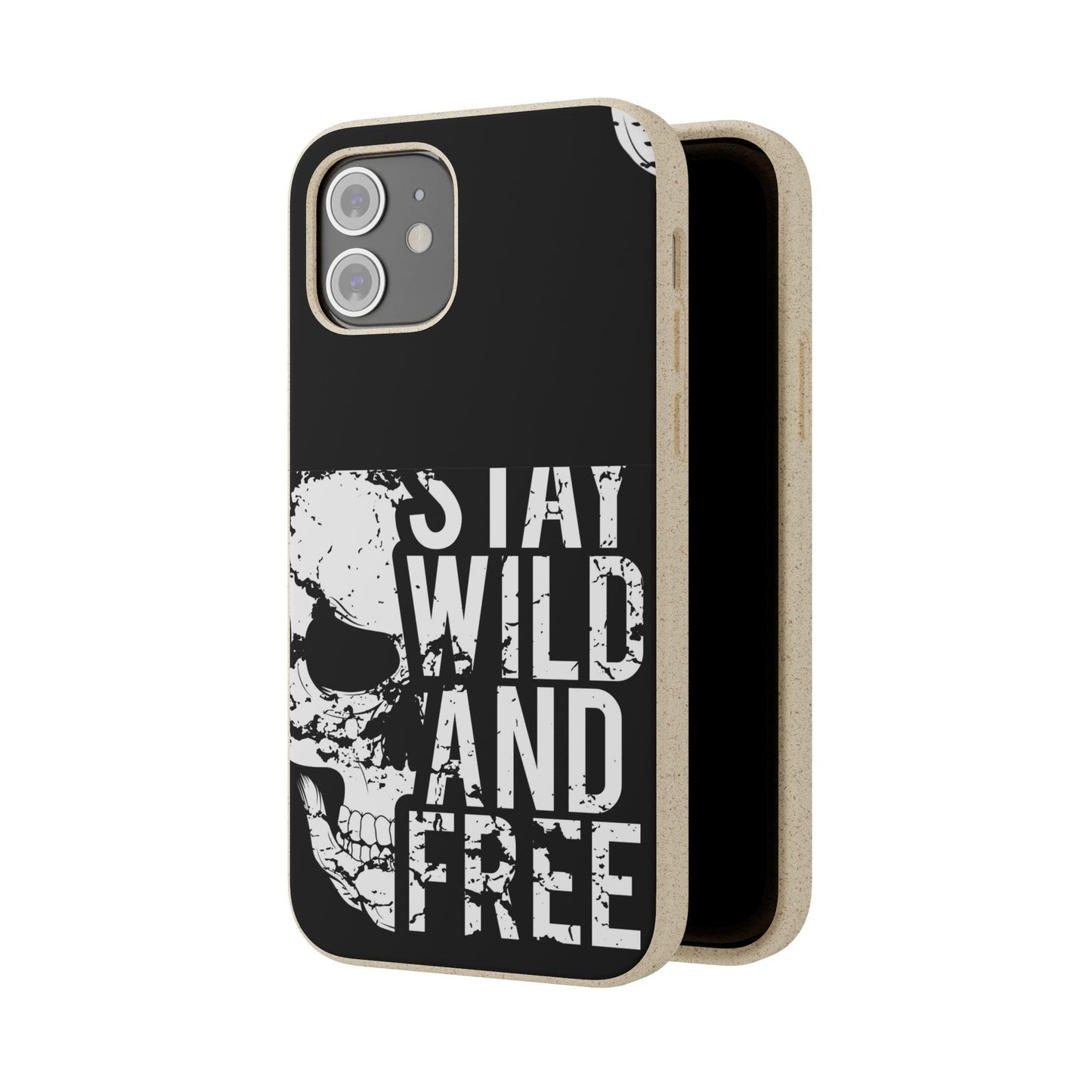 Stay Wild And Free Skull Biodegradable Cases