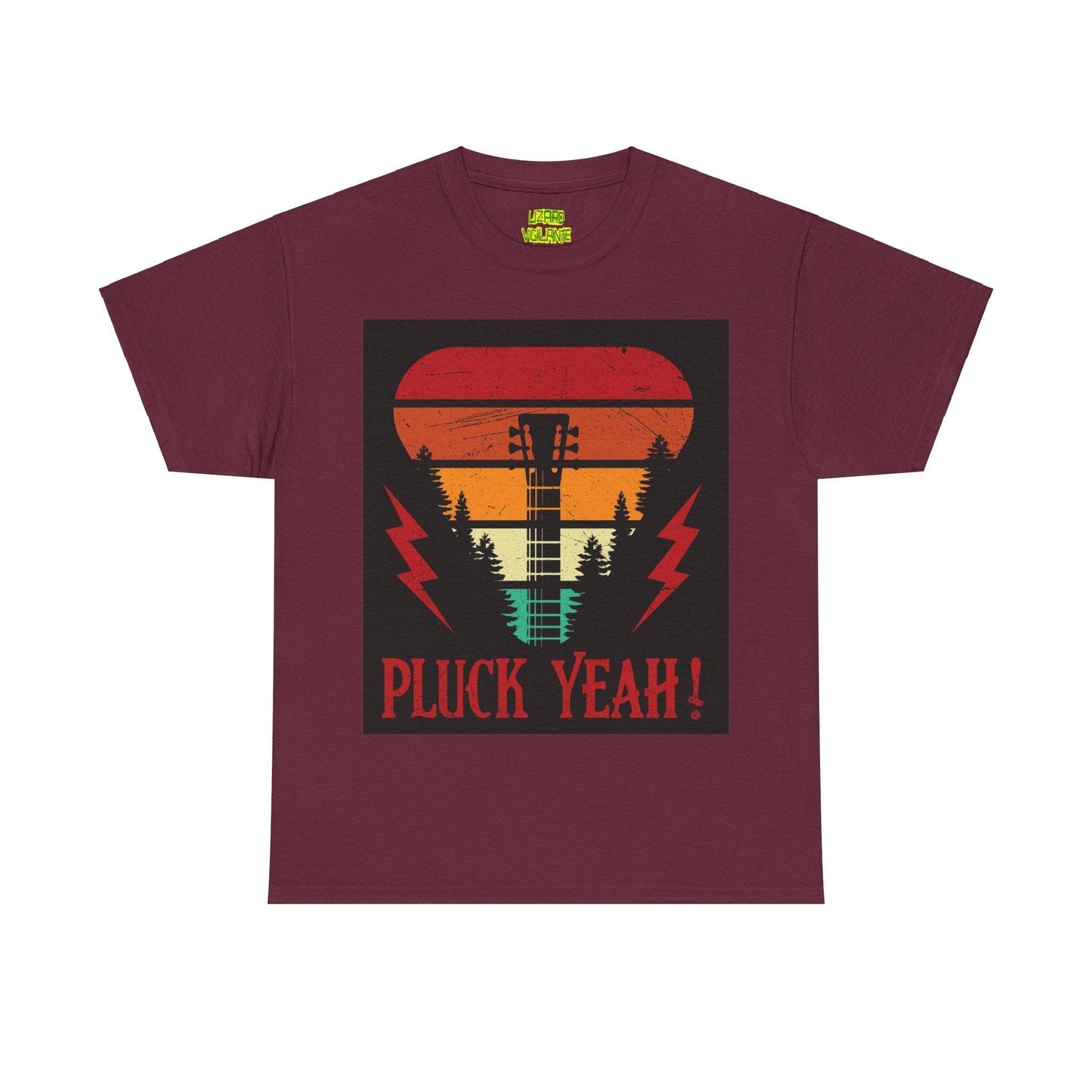 Pluck Yeah! Riff-Ripper Neck Tee – Loud Threads for Louder Licks