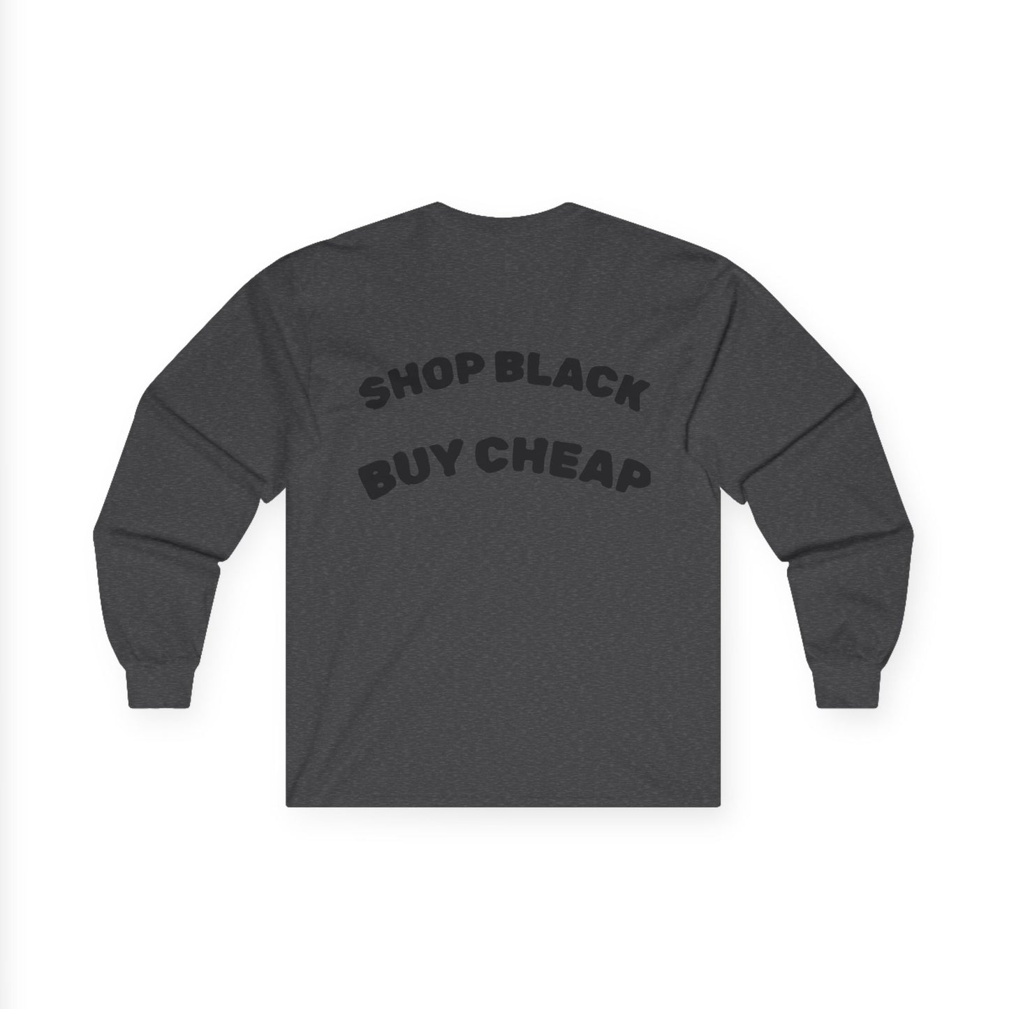 Unisex Long Sleeve Tee - Shop Black, Buy Cheap, Trendy Gift for Shoppers, Sustainable Fashion, Everyday Wear, Casual Style