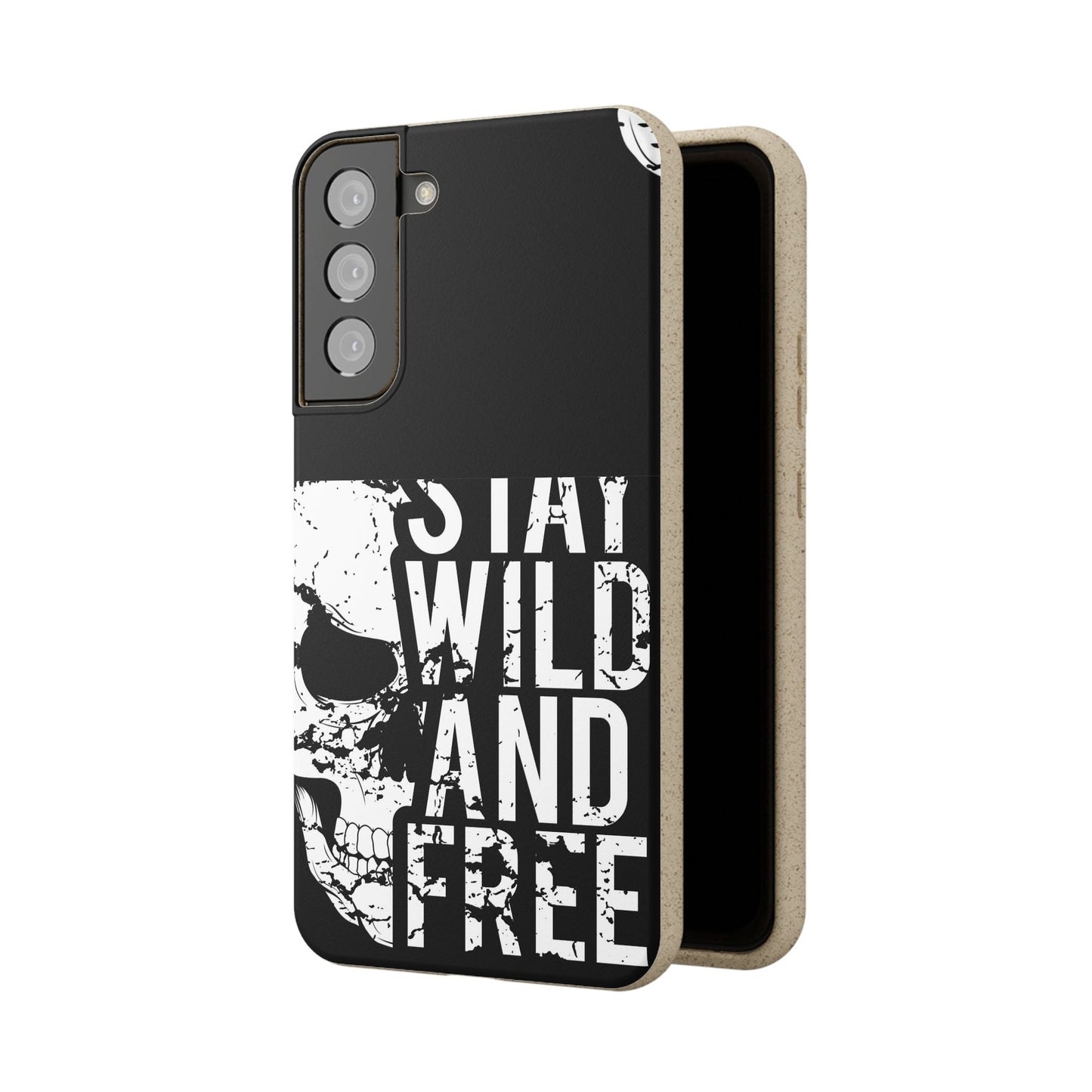 Stay Wild And Free Skull Biodegradable Cases
