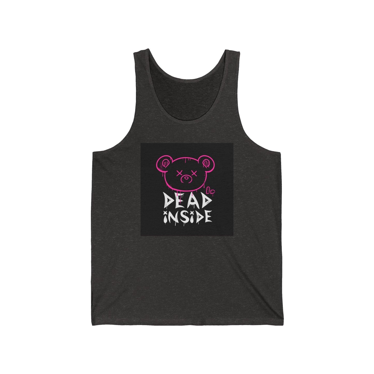 Dead Inside Bear Fan Tank – Blackout Mood Edition