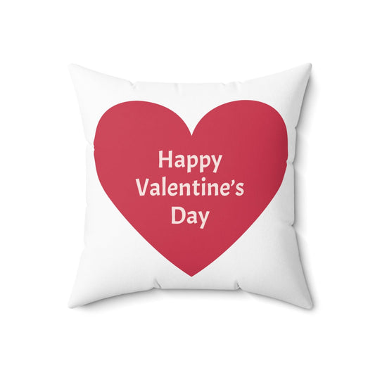 Happy Valentine’s  Day Spun Polyester Square Pillow