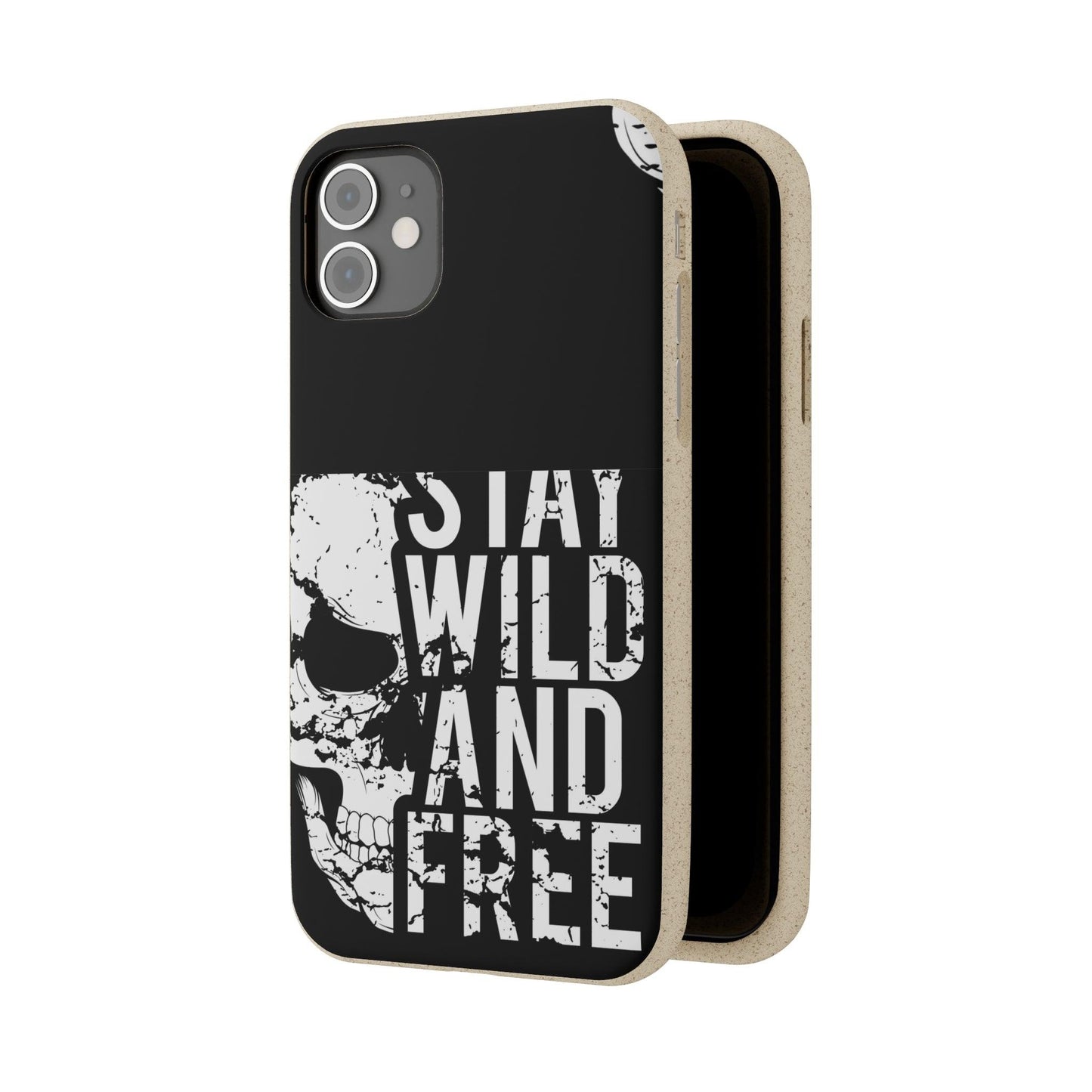Stay Wild And Free Skull Biodegradable Cases