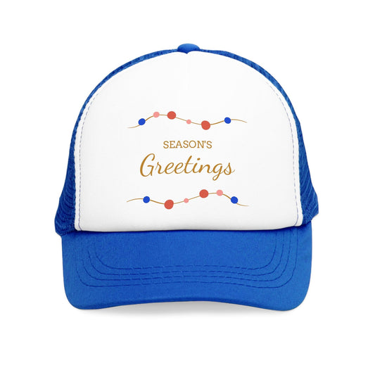 Seasons Greetings Strings of Christmas Lights Mesh Cap