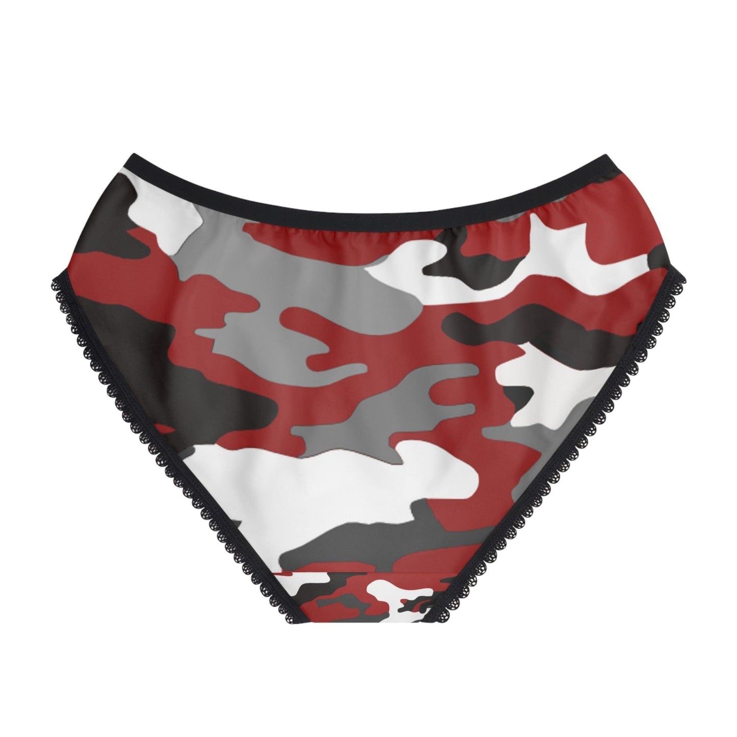 Black Red Grey White Camo Women's Briefs