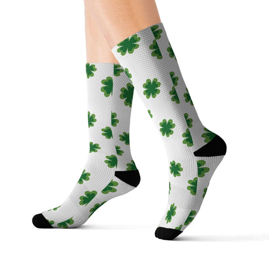 4 Leaf Clover St. Patrick's Day Irish Sublimation Socks