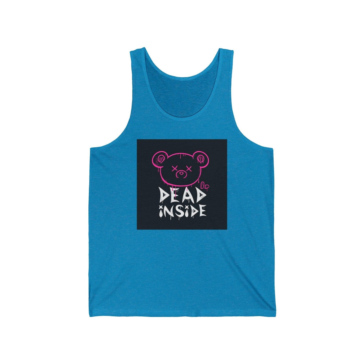 Dead Inside Bear Fan Tank – Blackout Mood Edition