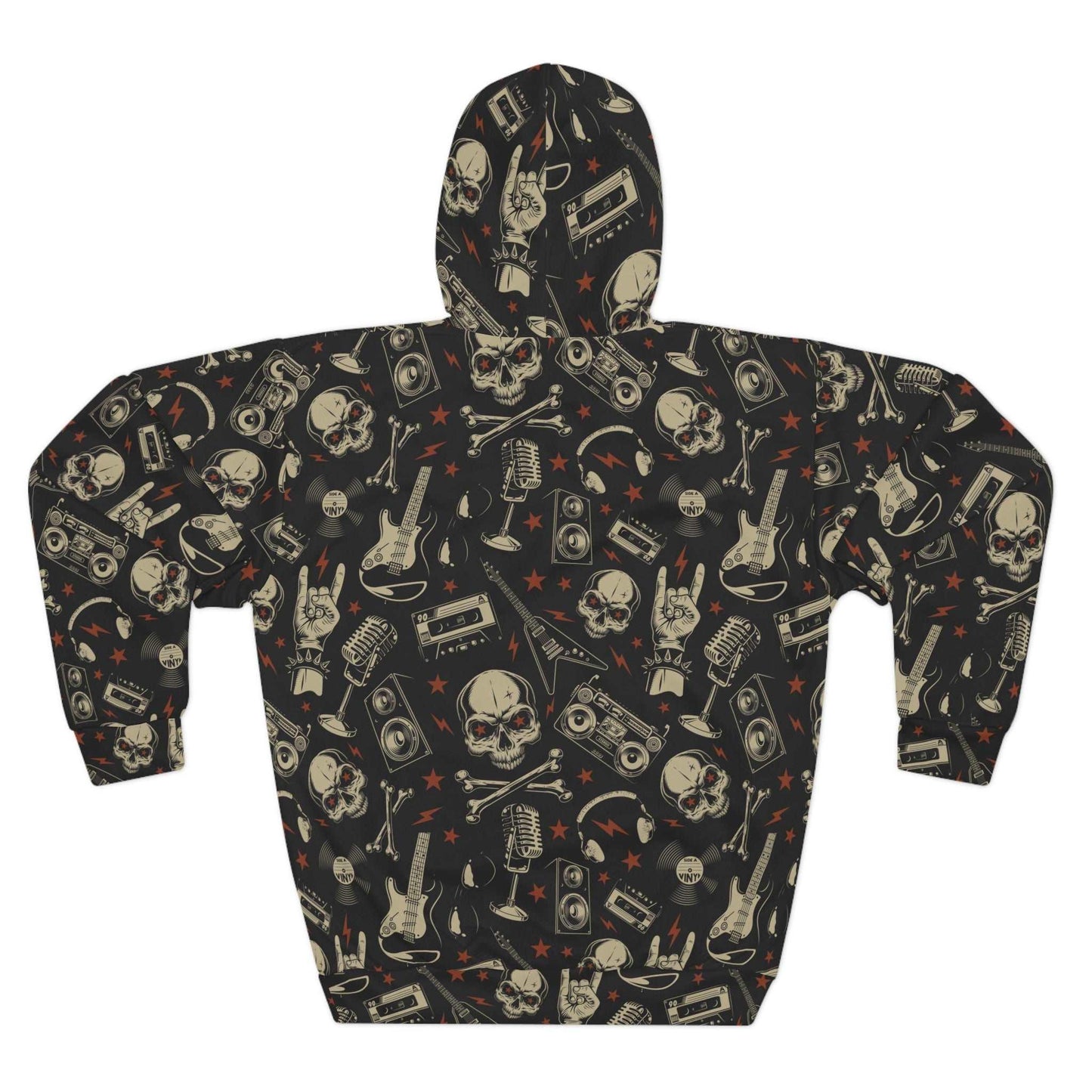80s Metal Collage' Unisex Pullover Hoodie (AOP)