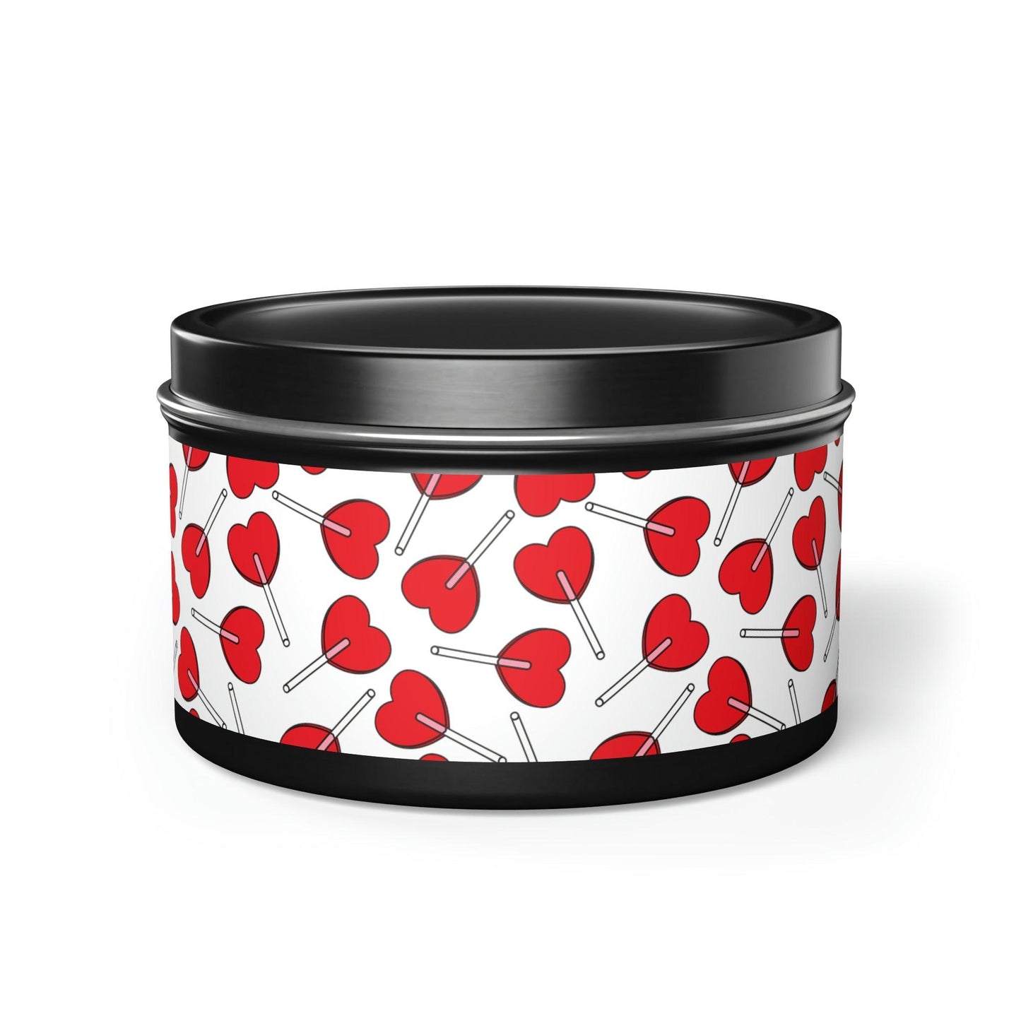 Heart Lollipop Valentine’s Day Suckers Tin Candles