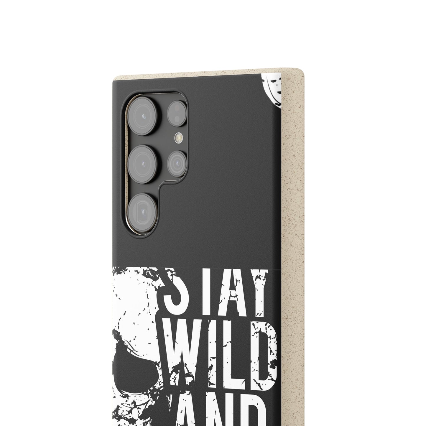 Stay Wild And Free Skull Biodegradable Cases