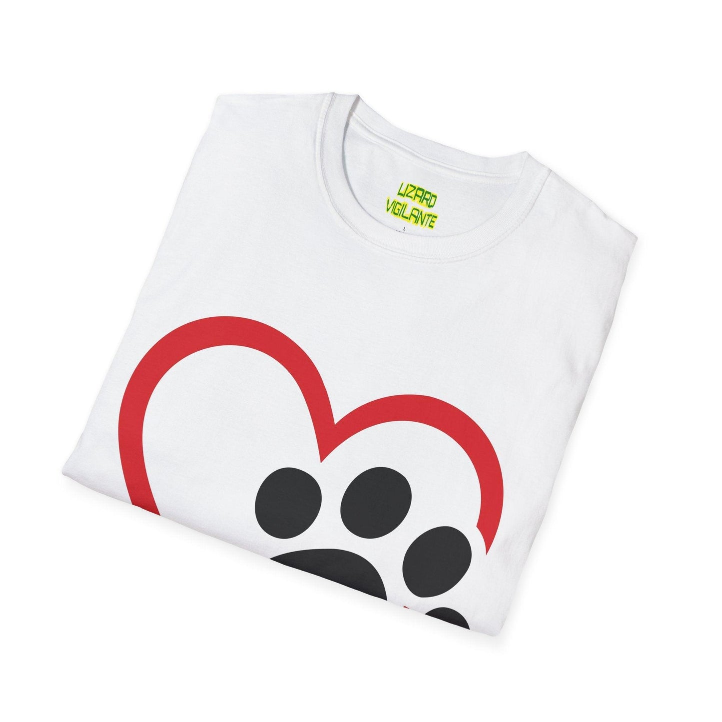 Dog Paw With A Heart Unisex Softstyle T-Shirt