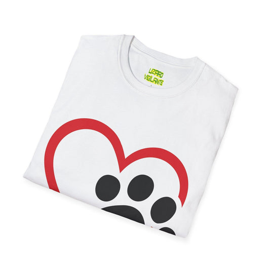 Dog Paw With A Heart Unisex Softstyle T-Shirt