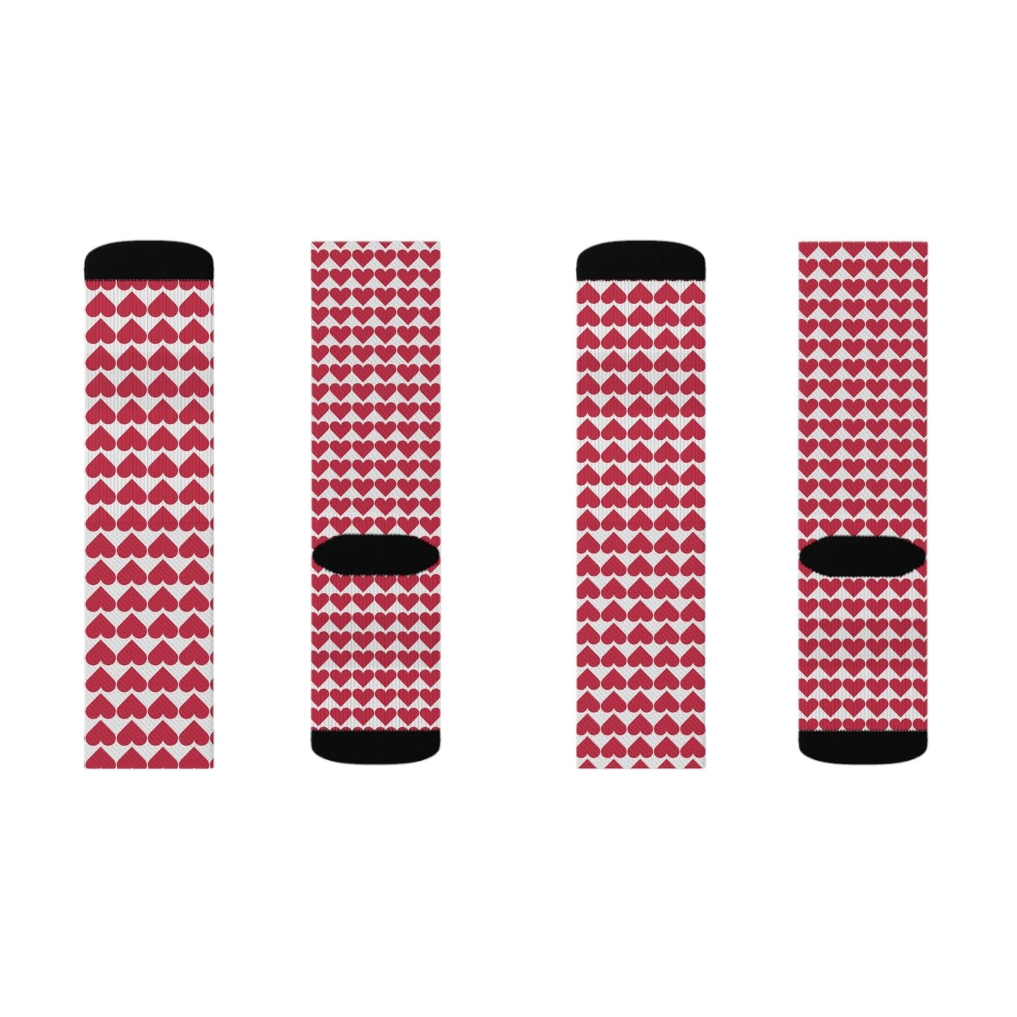 Valentine’s Hearts Sublimation Socks