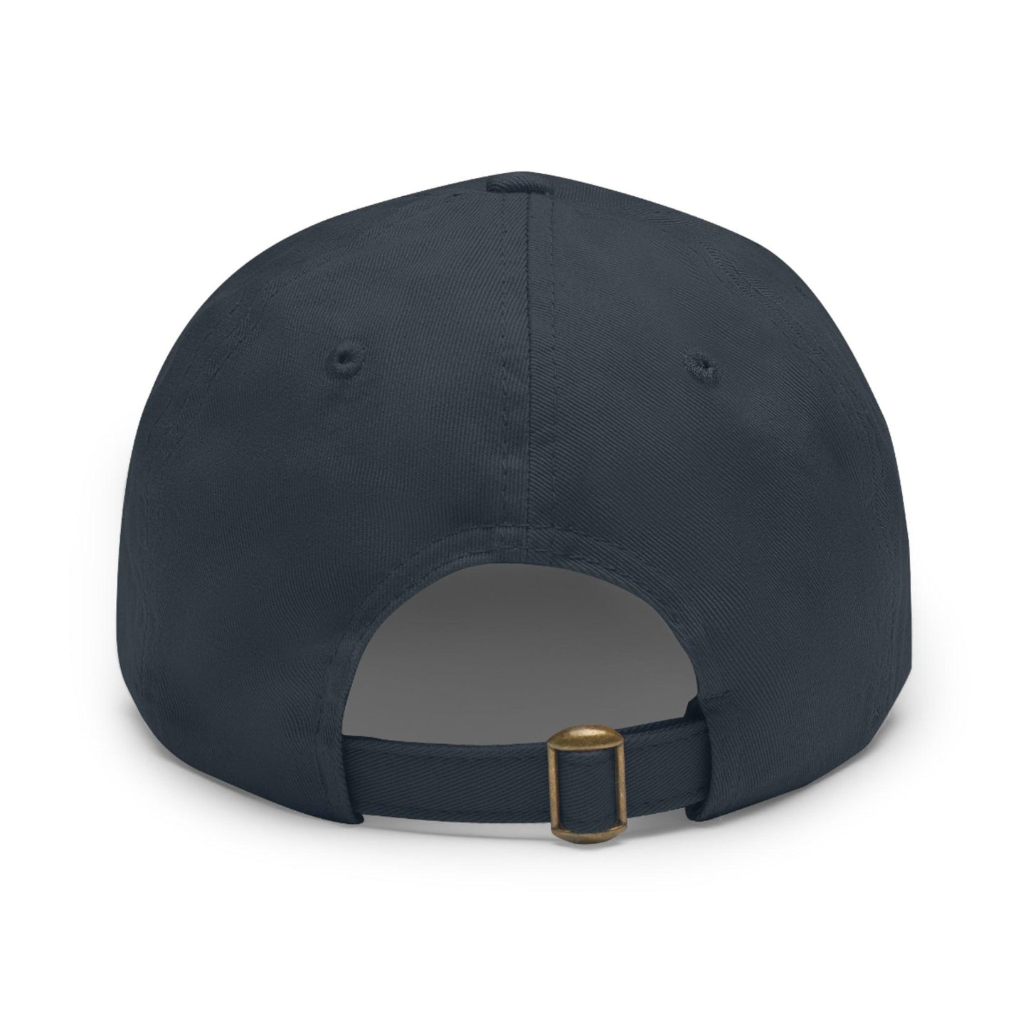 Turntable Record Player DJ Dad Hat with Leather Patch (Rectangle)