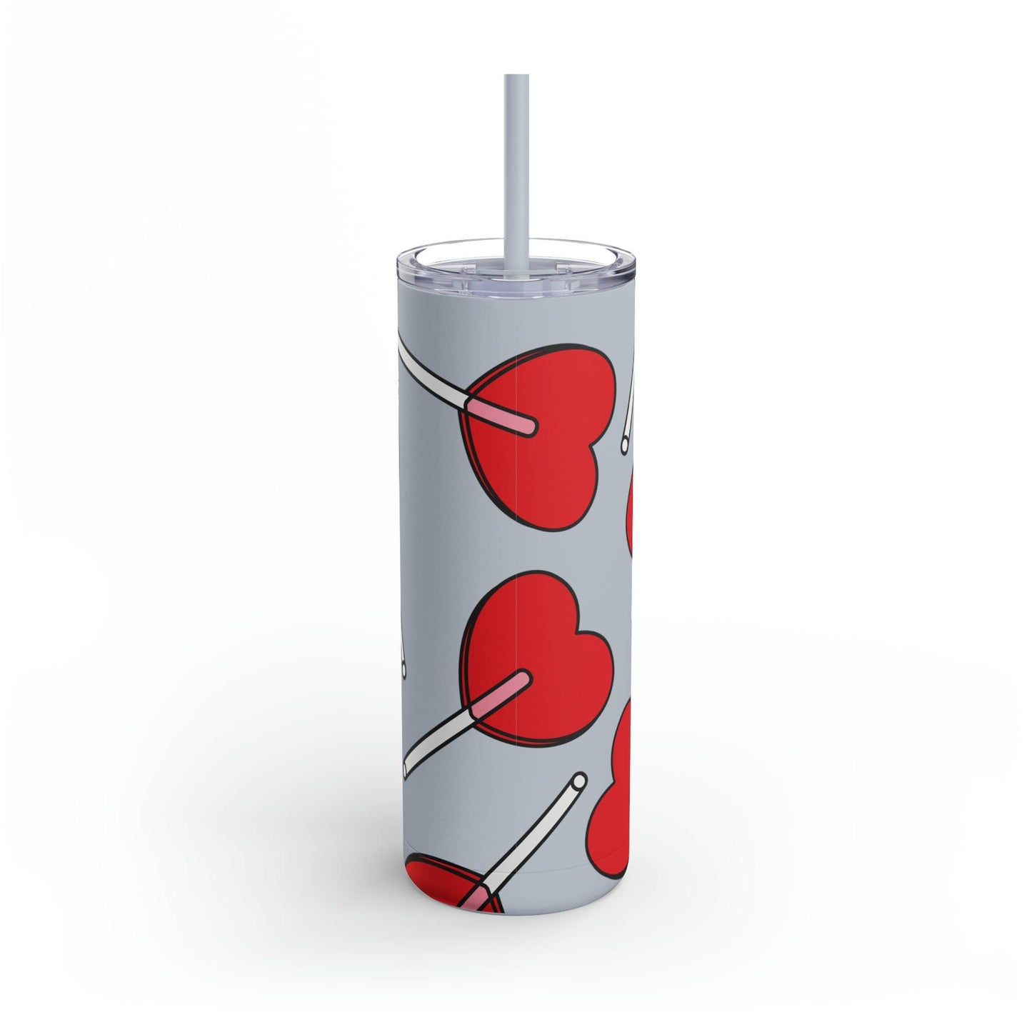 Heart Lollipop Maars Maker Skinny Matte Tumbler, 20oz