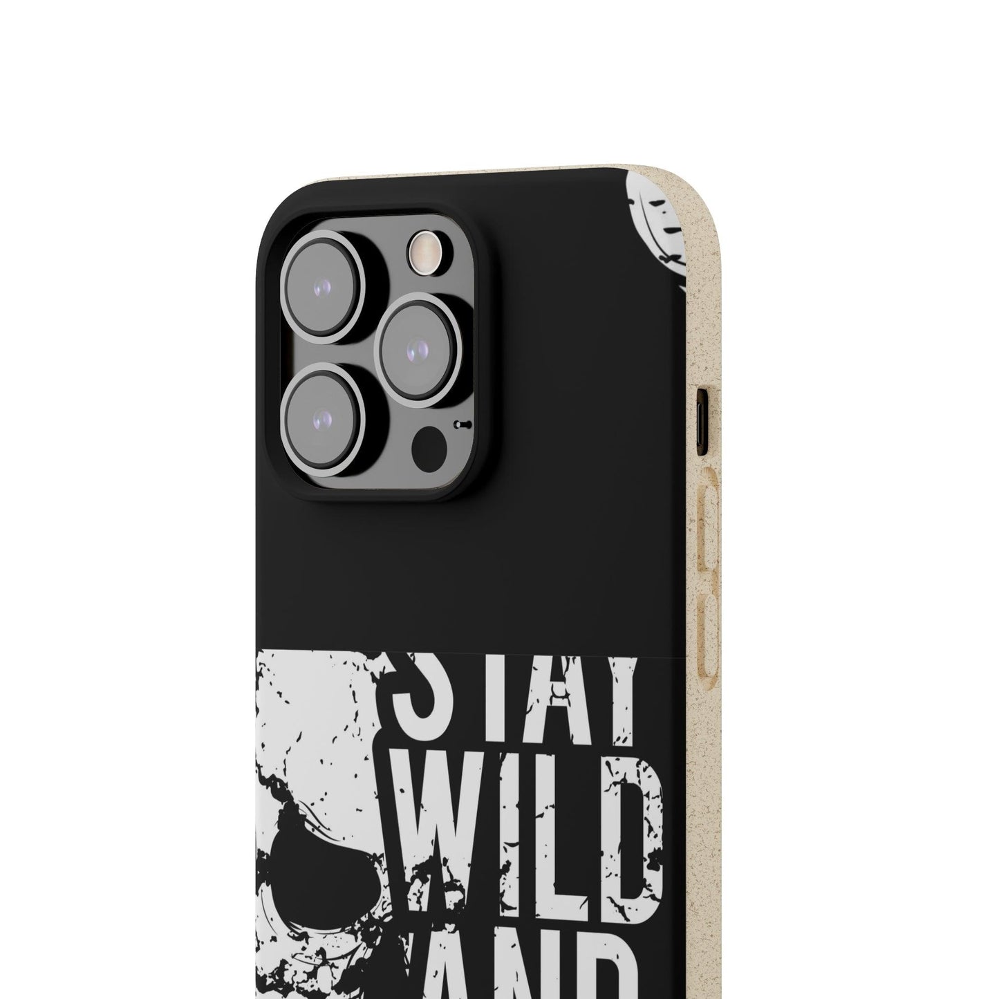 Stay Wild And Free Skull Biodegradable Cases