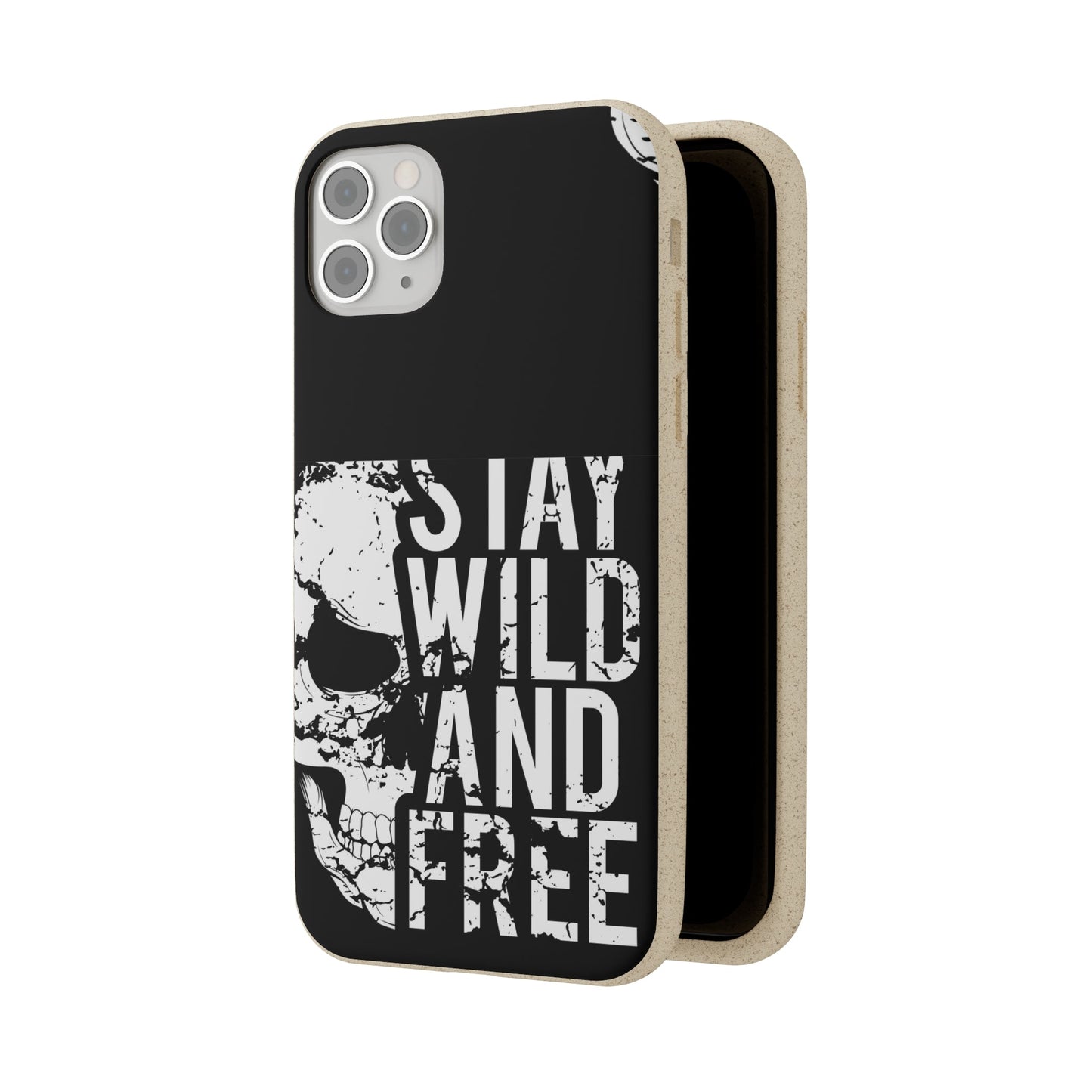 Stay Wild And Free Skull Biodegradable Cases