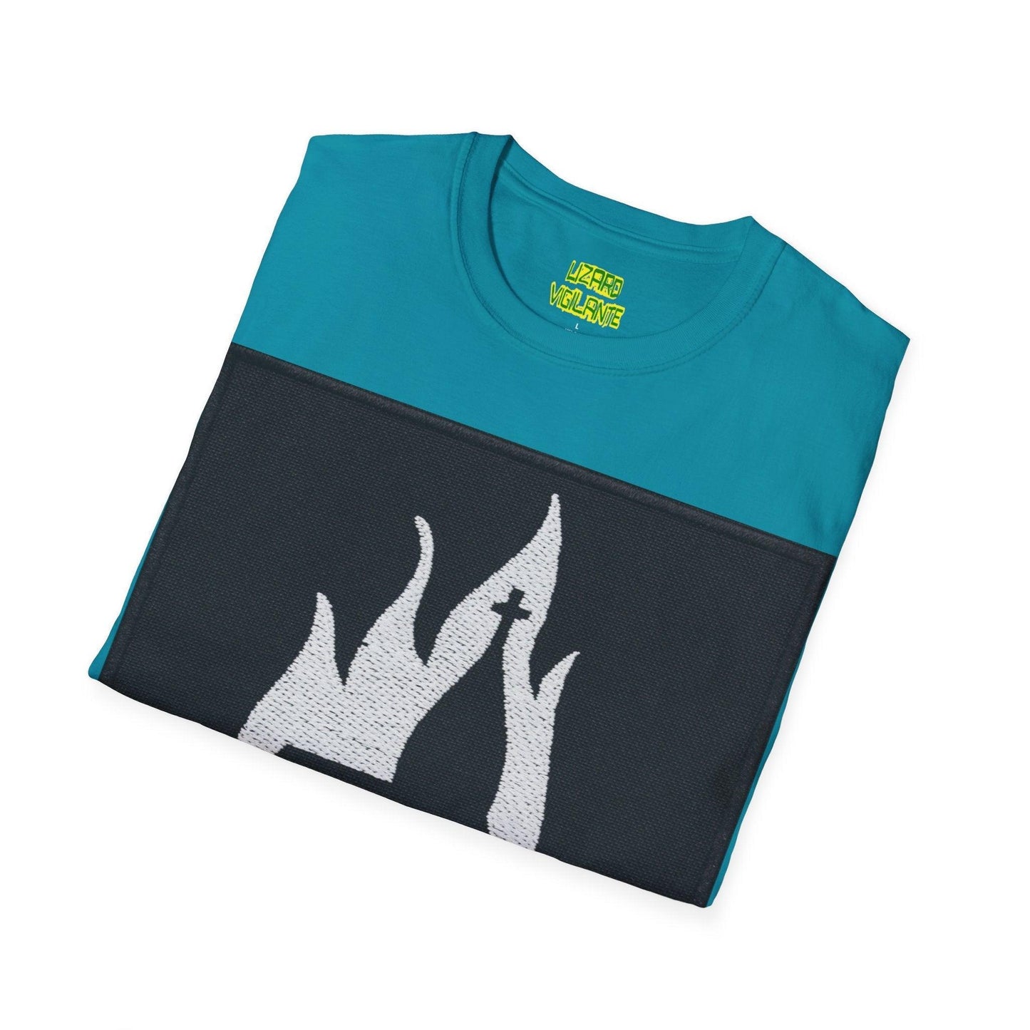 Black Metal Church Fire Unisex Softstyle T-Shirt