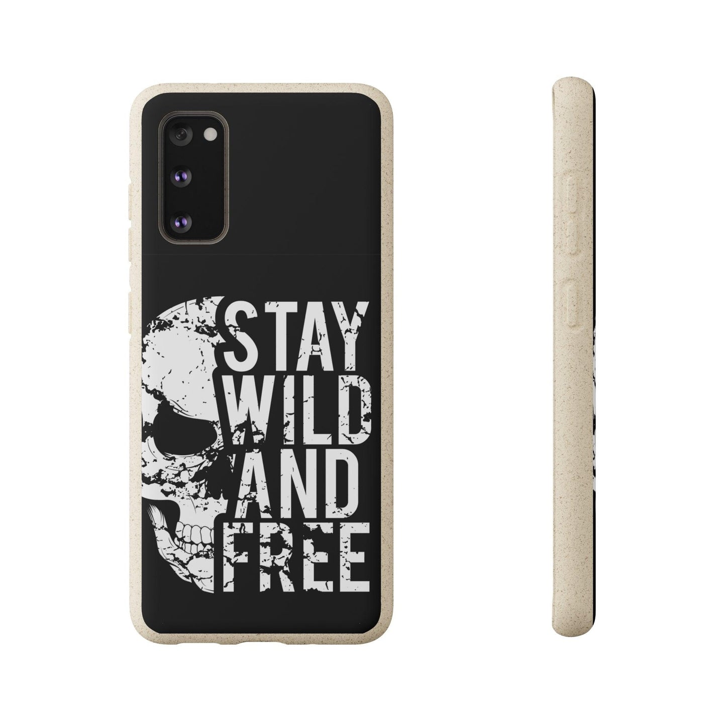 Stay Wild And Free Skull Biodegradable Cases