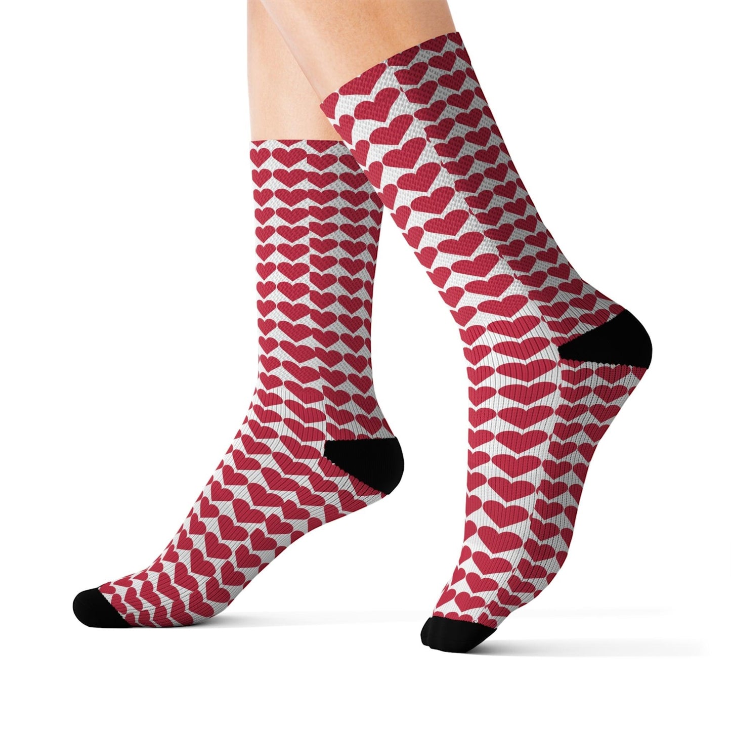 Valentine’s Hearts Sublimation Socks