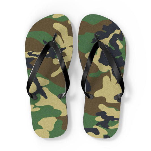 Men's Green Camouflage Flip Flops