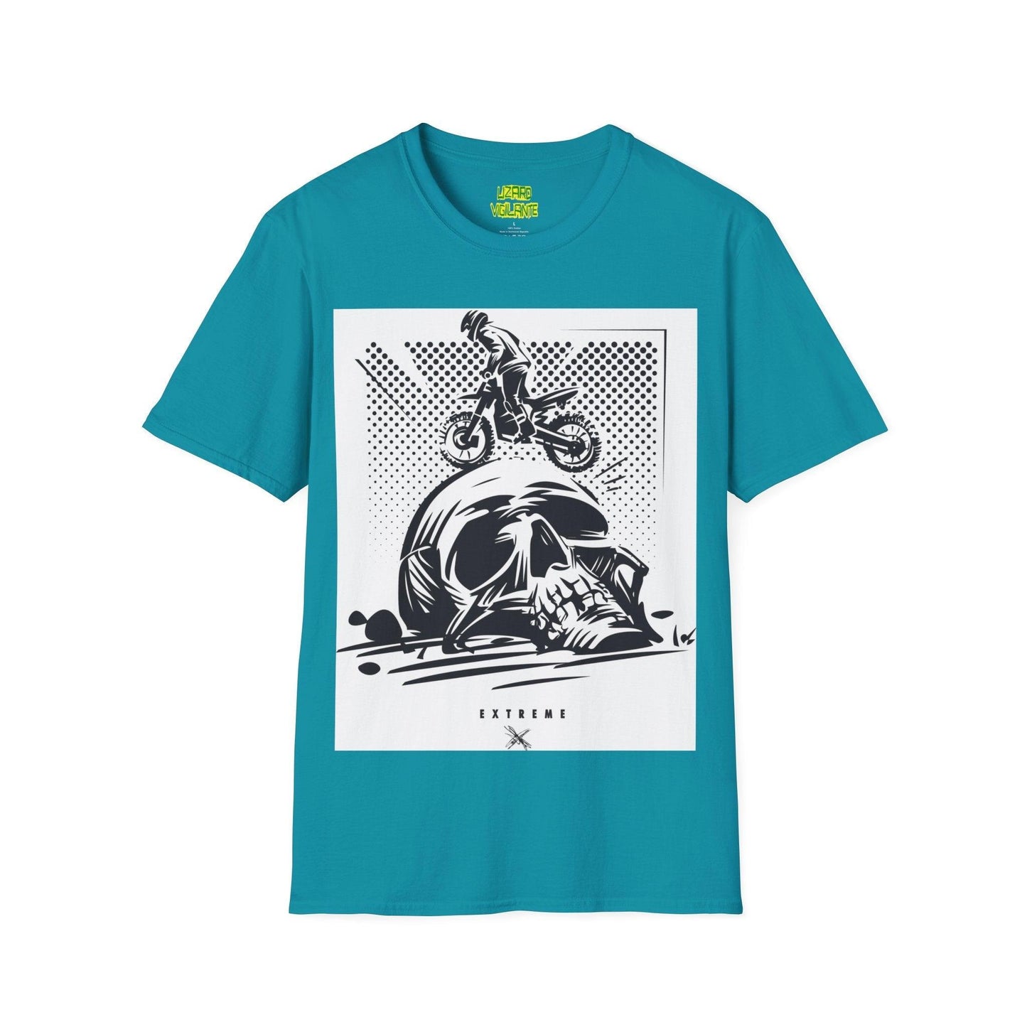 Off Road Motorcycle Skull Unisex Softstyle T-Shirt