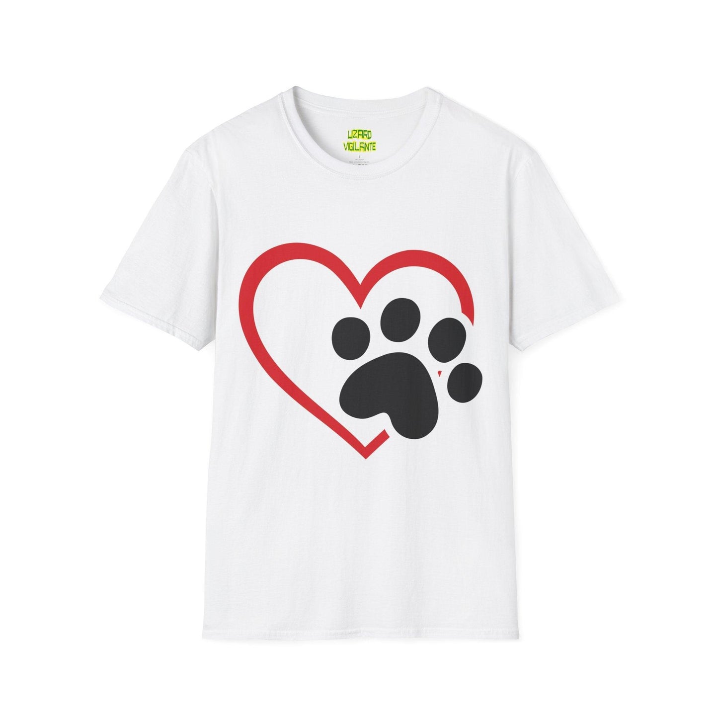 Dog Paw With A Heart Unisex Softstyle T-Shirt