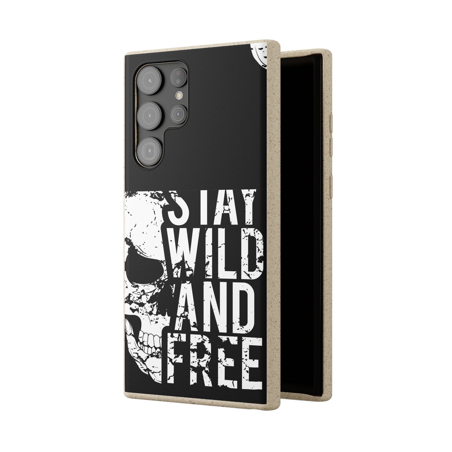 Stay Wild And Free Skull Biodegradable Cases