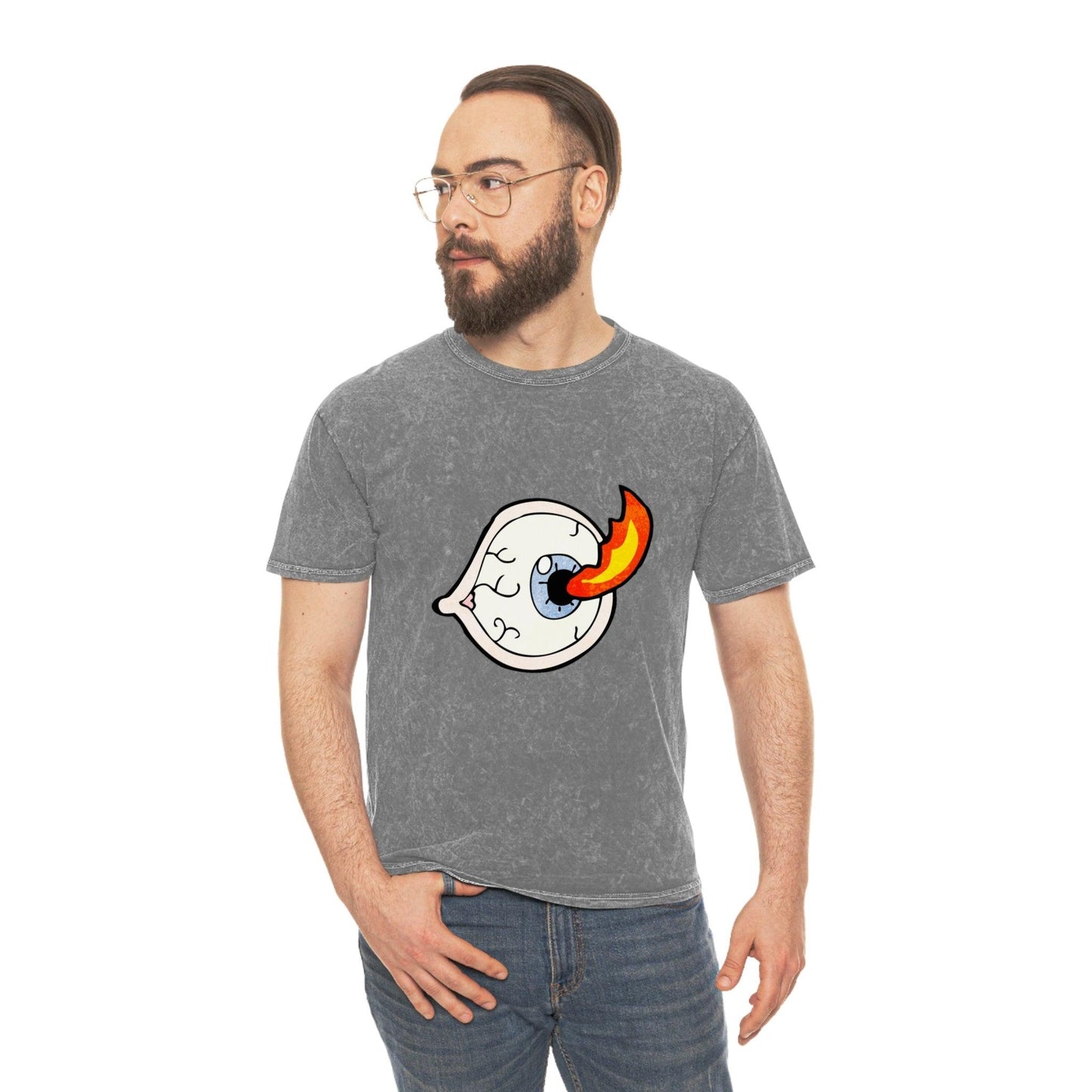 Eyeball Torch Unisex Mineral Wash T-Shirt