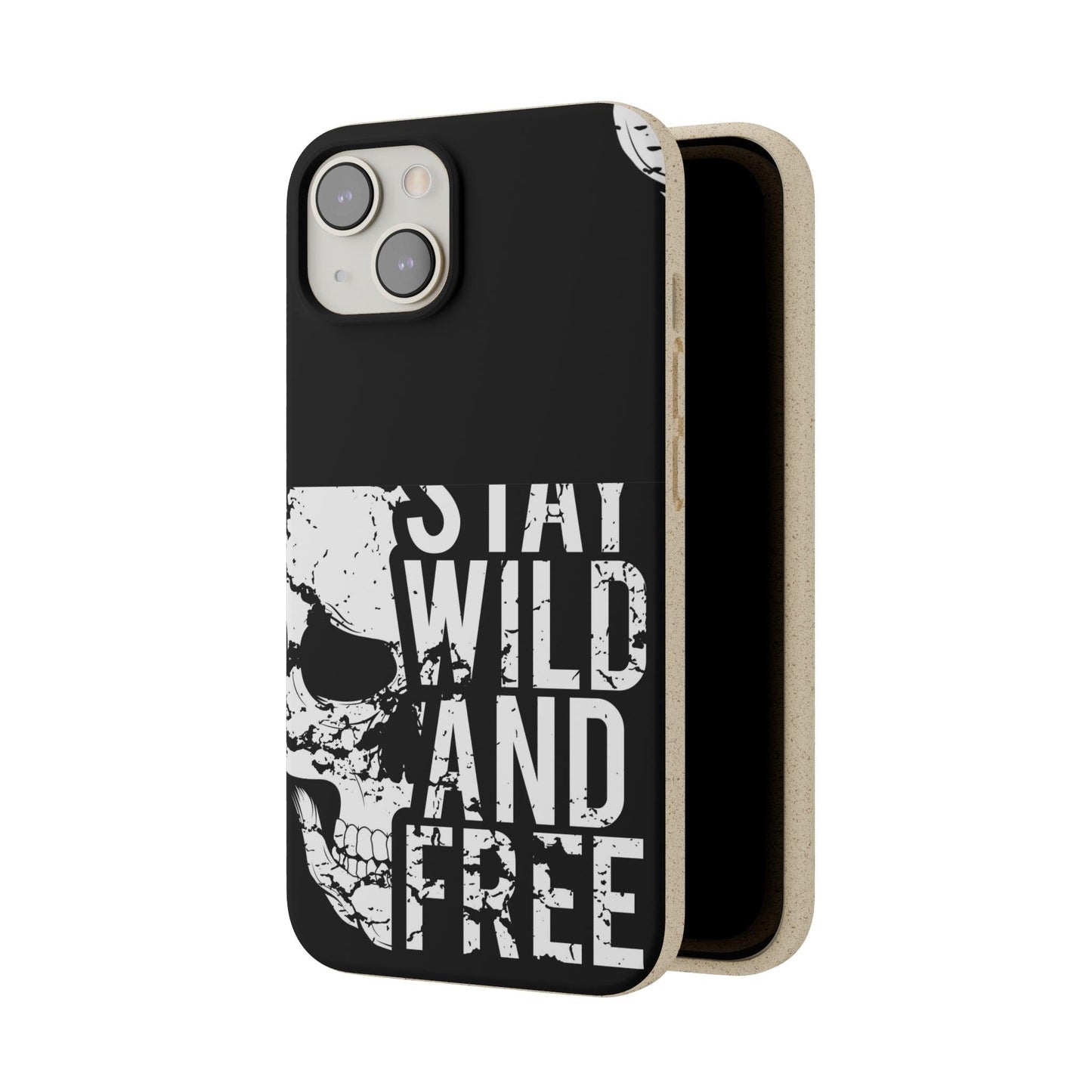 Stay Wild And Free Skull Biodegradable Cases