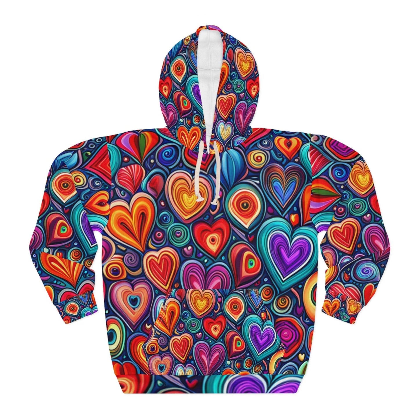 Much Love Unisex Pullover Hearts Hoodie