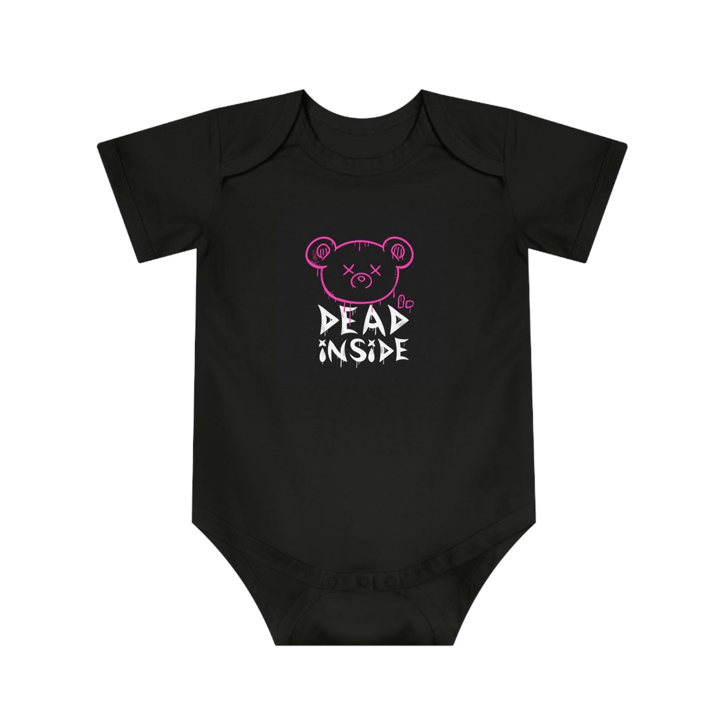Dead Inside Teddy Bear Baby Short Sleeve Bodysuit