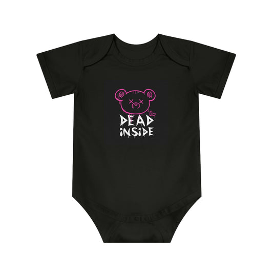 Dead Inside Teddy Bear Baby Short Sleeve Bodysuit