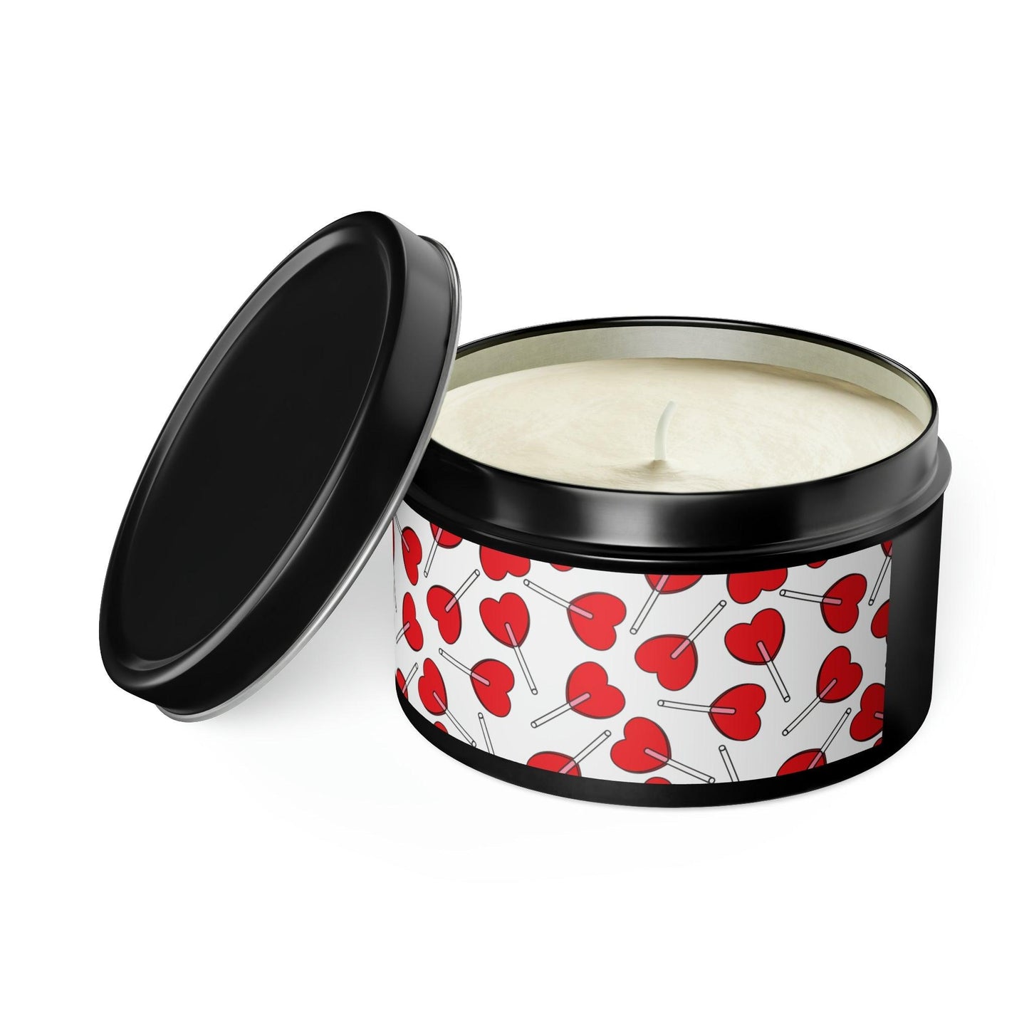 Heart Lollipop Valentine’s Day Suckers Tin Candles