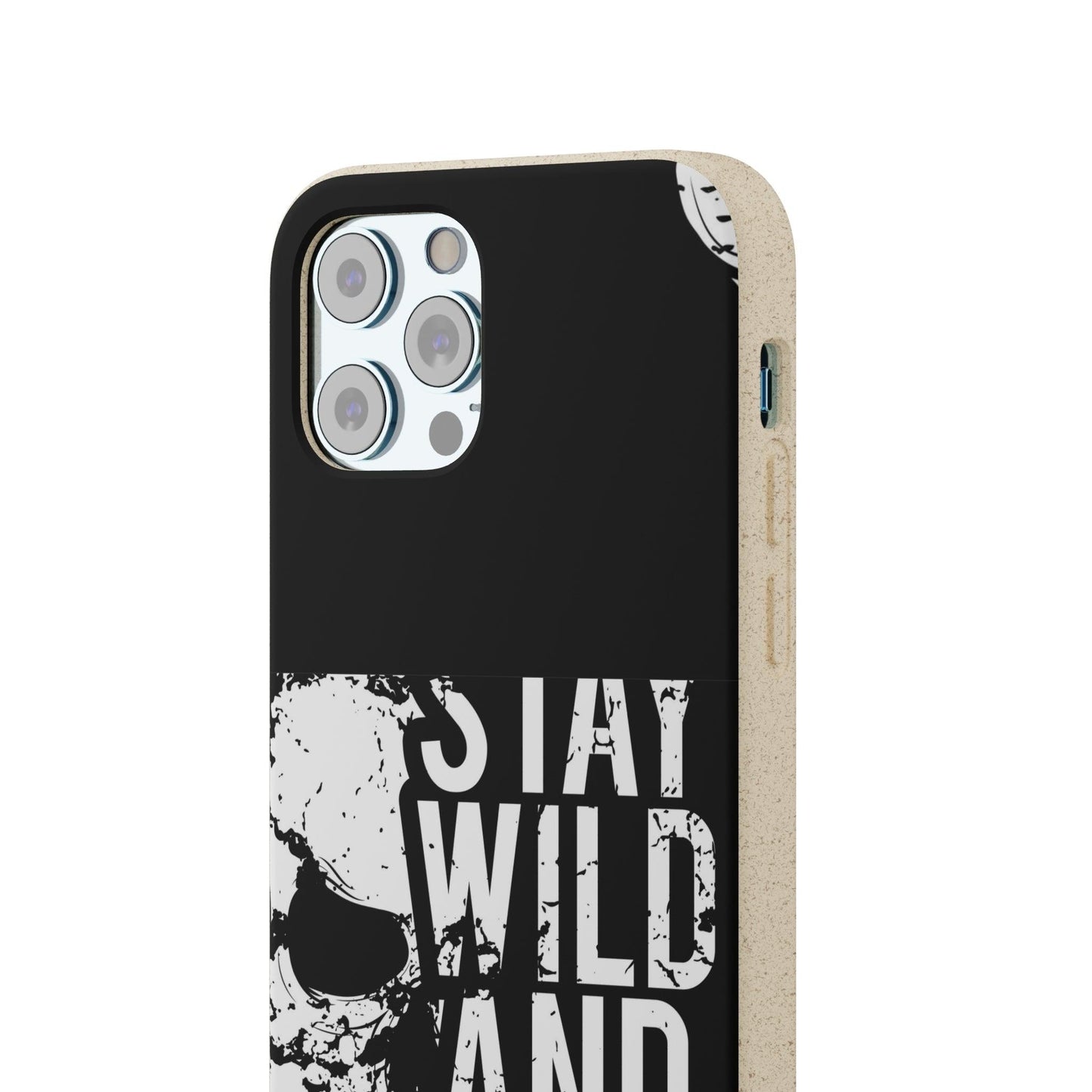 Stay Wild And Free Skull Biodegradable Cases