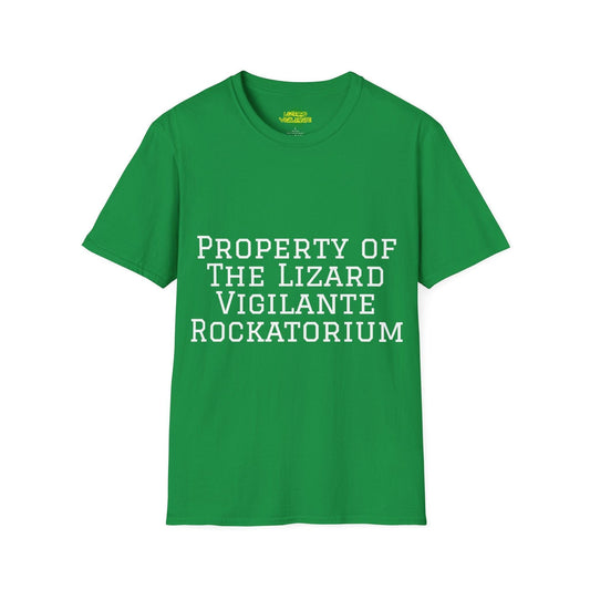 Property of The Lizard Vigilante Rockatorium Unisex Softstyle T-Shirt