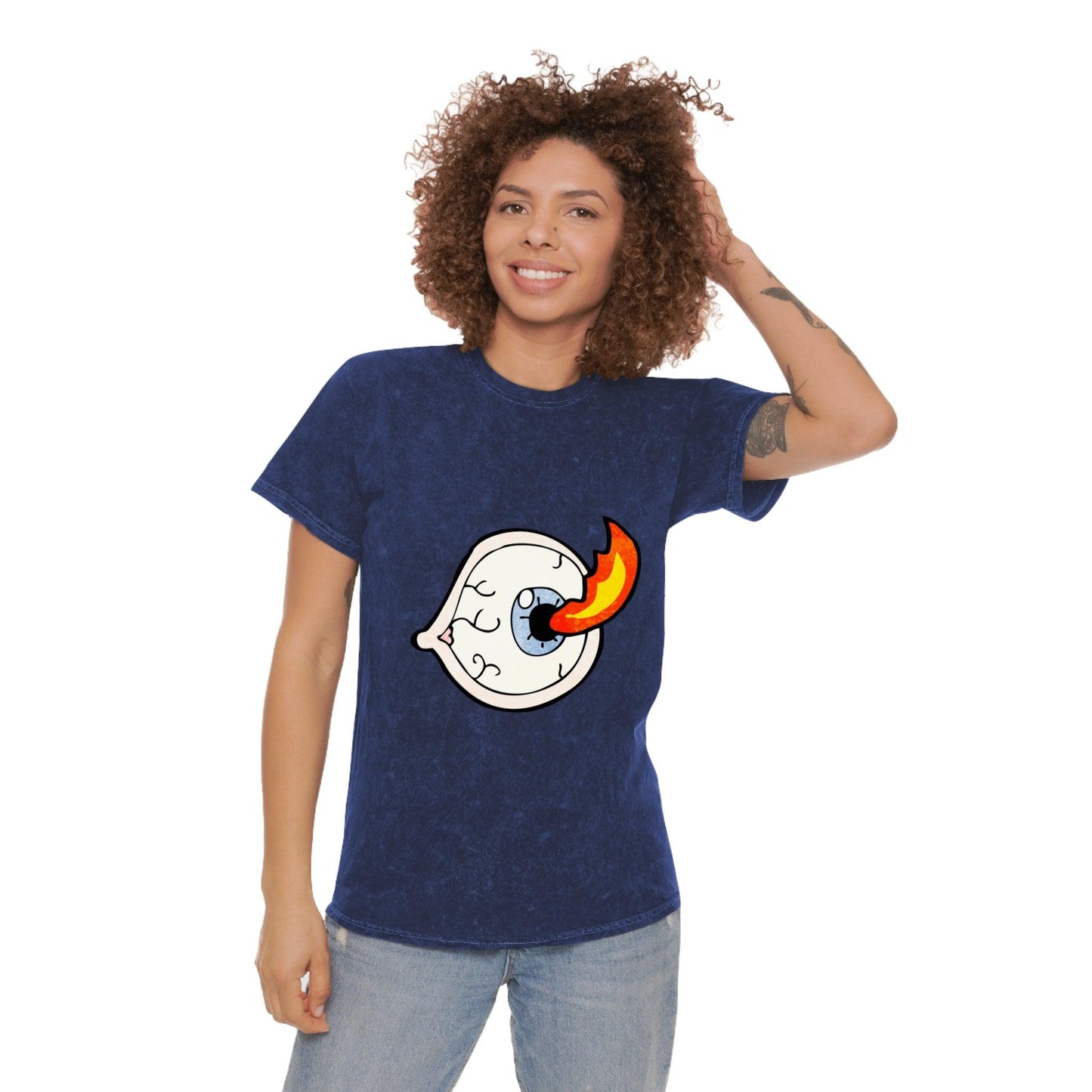 Eyeball Torch Unisex Mineral Wash T-Shirt