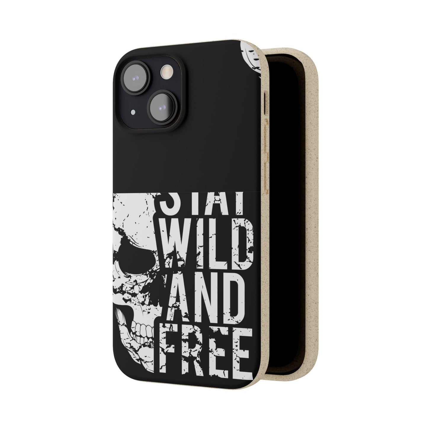 Stay Wild And Free Skull Biodegradable Cases