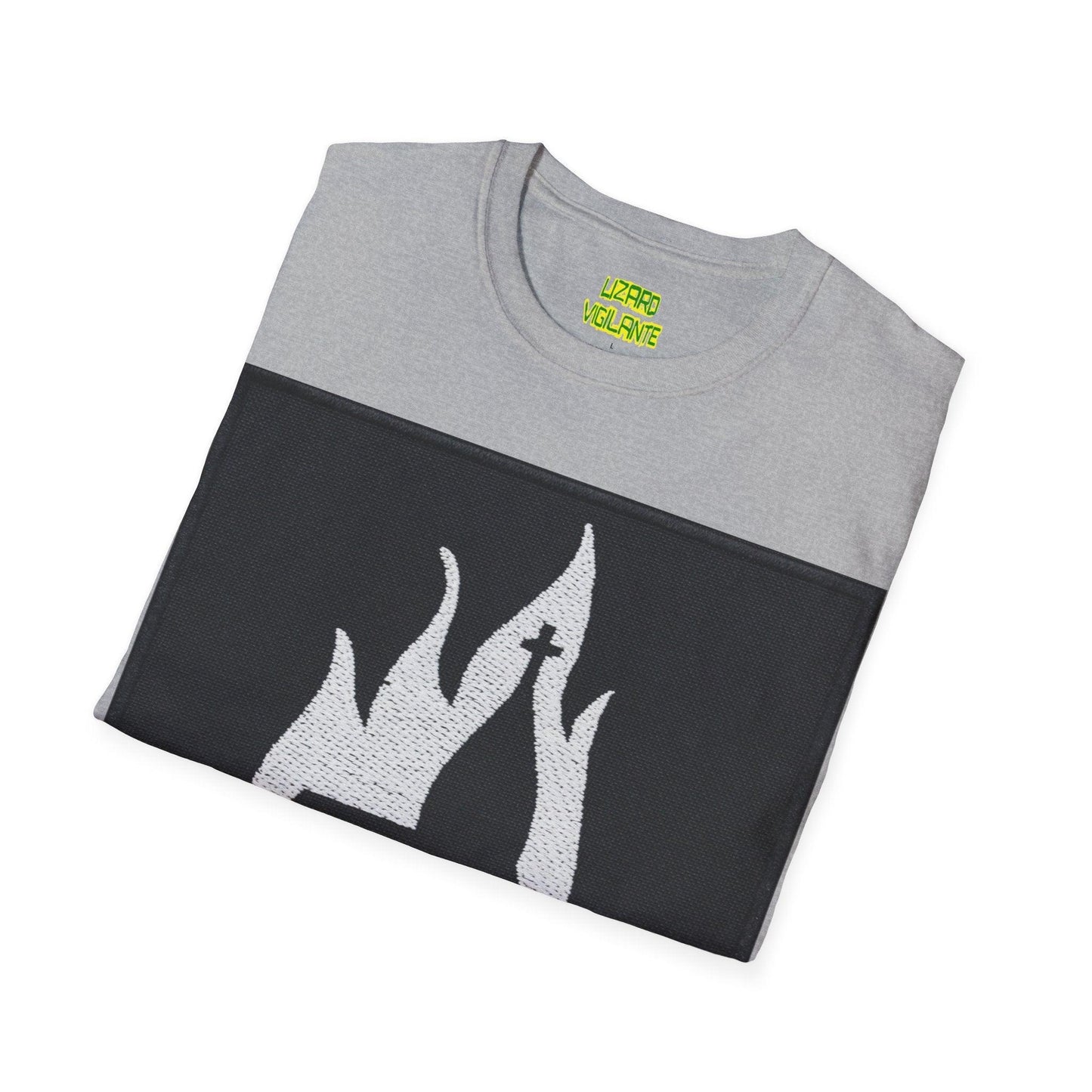 Black Metal Church Fire Unisex Softstyle T-Shirt