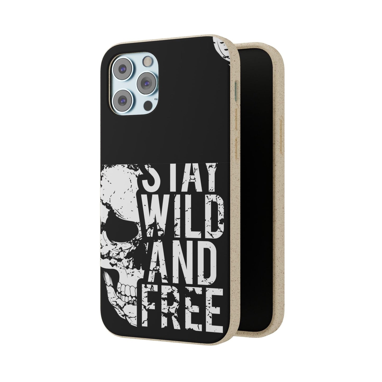 Stay Wild And Free Skull Biodegradable Cases