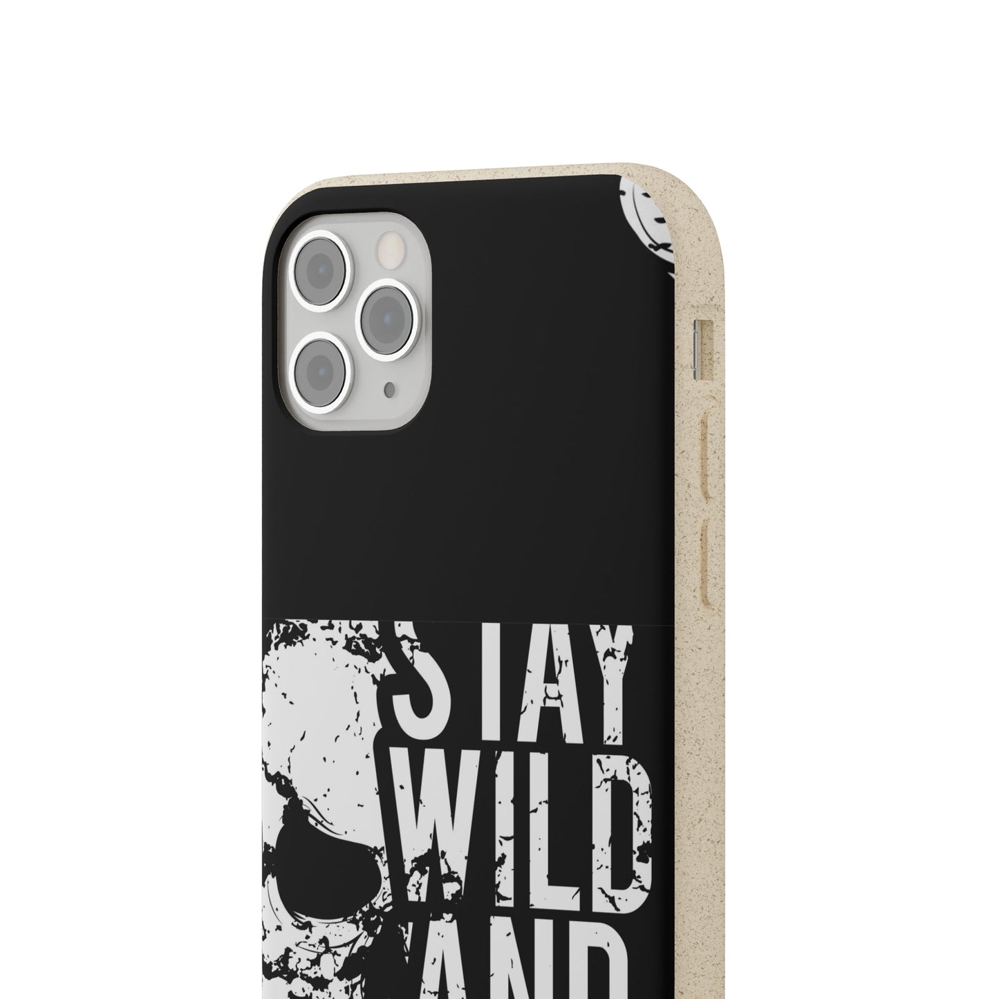 Stay Wild And Free Skull Biodegradable Cases